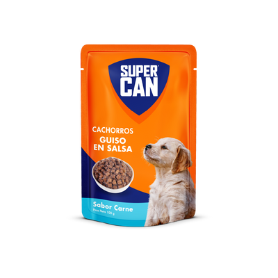 Supercan | Guisos sabor carne, cachorros (pouch)
