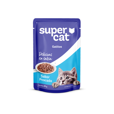 Supercat | Delicias sabor pescado, gatitos (pouch)