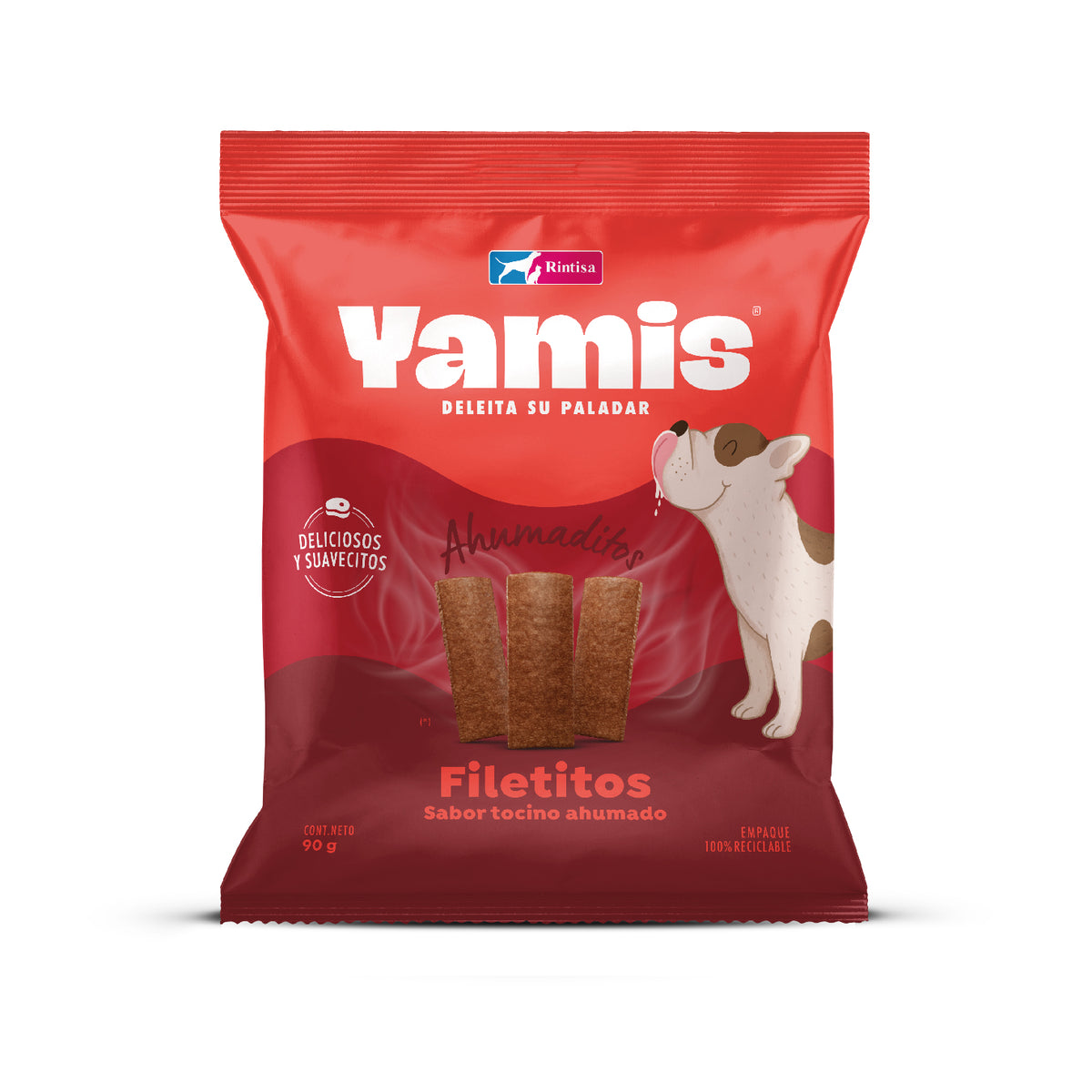 Yamis | Ahumaditos Filetitos sabor tocino ahumado para perros adultos – 80 g