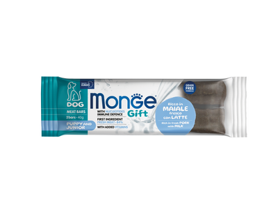Monge Gift Meat Bars cachorro cerdo y leche