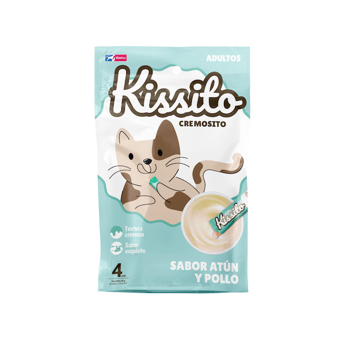 Kissito | Cremosito snack cremoso sabor atún y pollo para gatos adultos