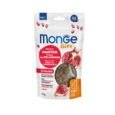 Monge Gift Meat Minis esterilizado pato y granada