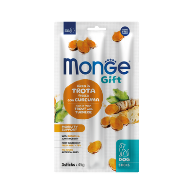 Monge Gift Sticks mobility trucha y curcuma