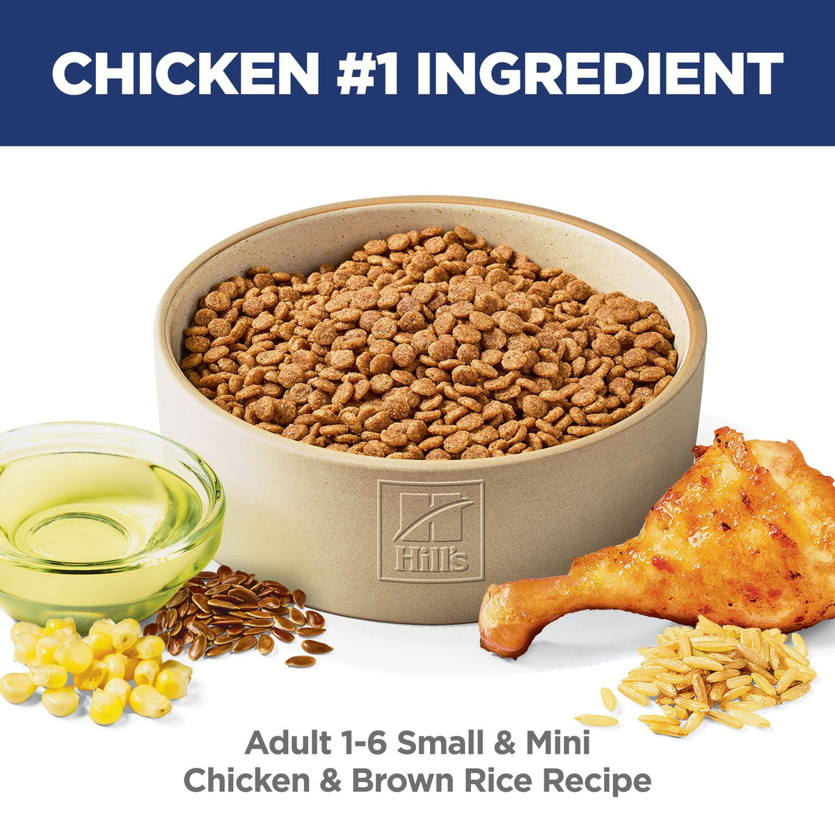 Hill's Science Diet | Alimento seco para perros adultos Adult Small & Mini. Receta de pollo y arroz.