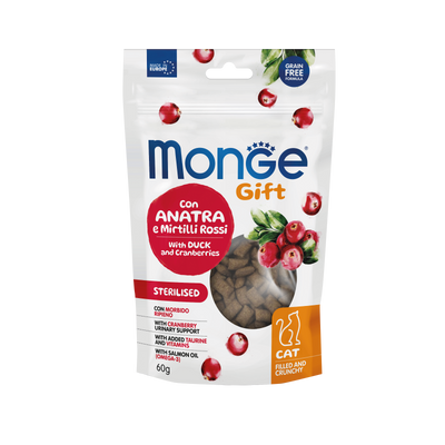 Monge Gift crujientes esterilizado pato y arandanos