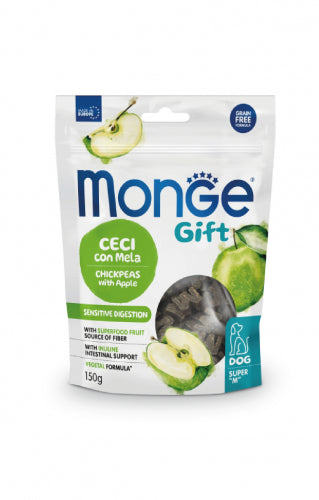 Monge Gift | Premios Super M Sensitive Digestion para perros. Garbanzos y manzana