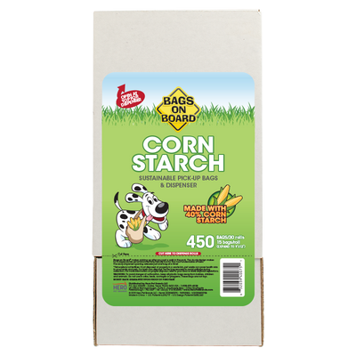 Bags on Board corn starch waste bags dispenser