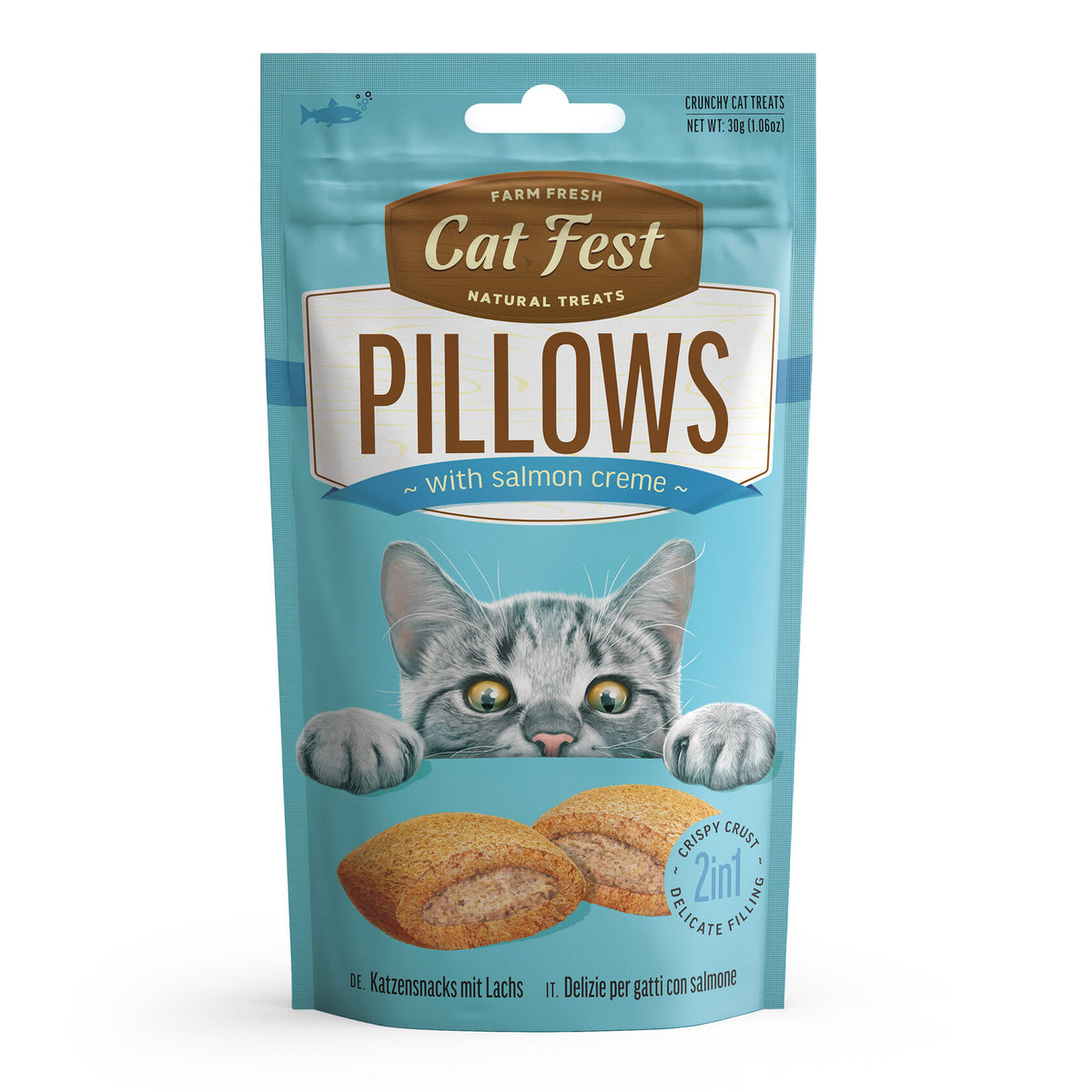 Cat Fest | Almohaditas rellenas de crema de salmón para gatos