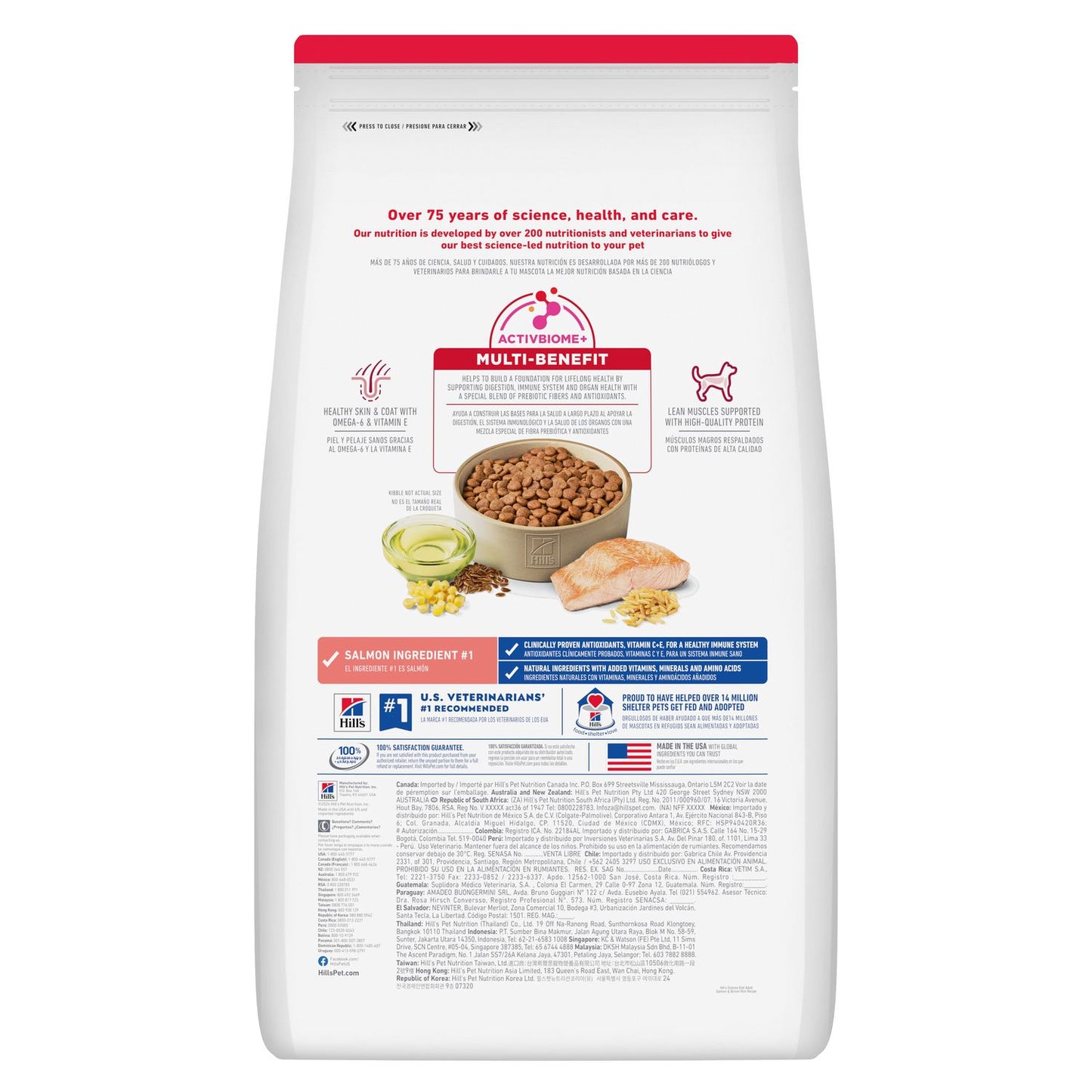 Hill's Science Diet | Alimento seco para perros adultos Adult. Receta de salmón.