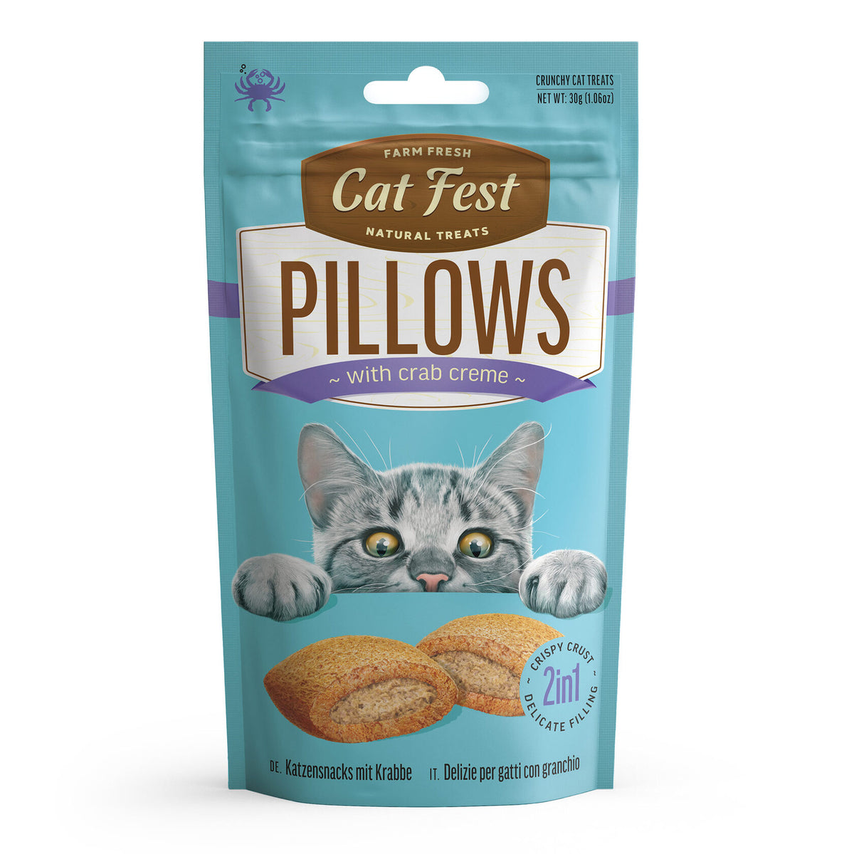 Cat Fest | Almohaditas rellenas de crema de cangrejo para gatos