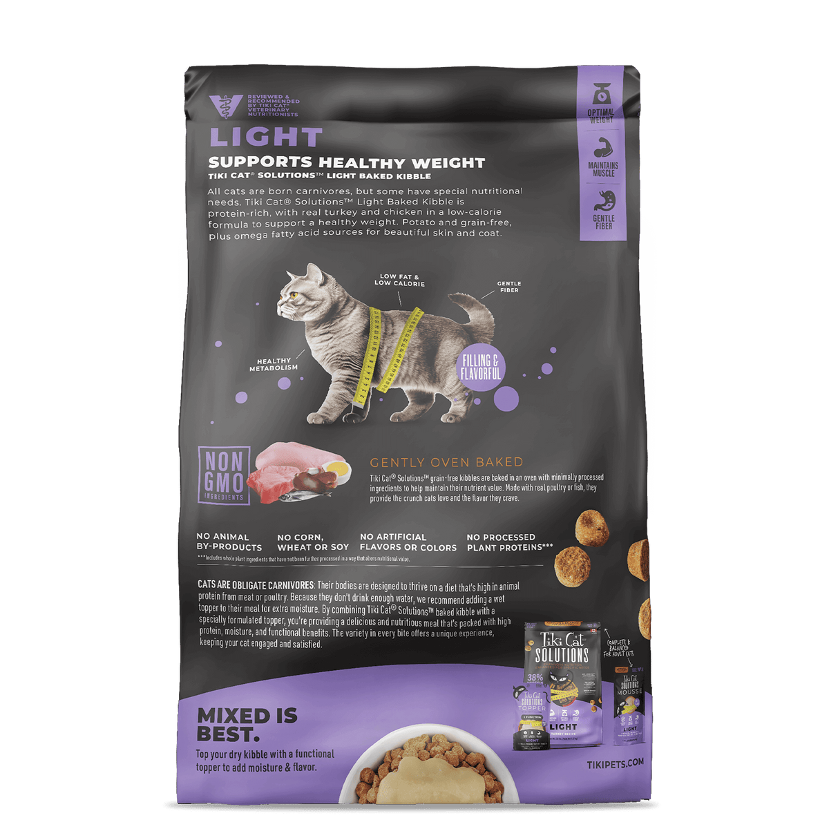 Tiki Cat | Born Carnivore Optimal Weight, pavo · reverso del envase oficial