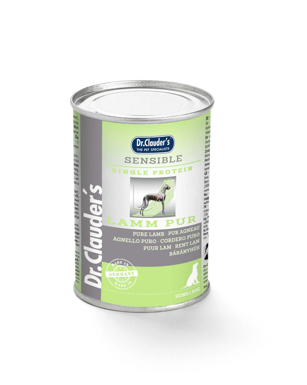 Dr.Clauder’s | Selected Meat Sensible, cordero para perros · lata de 400 g