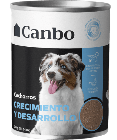 Canbo Paté Crecimiento y Desarrollo, cachorros – lata frontal
