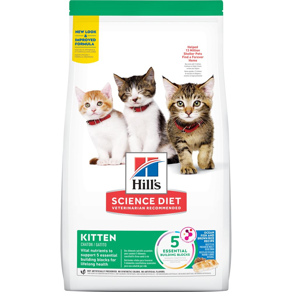 Hill's Science Diet | Alimento seco para gatitos Kitten. Receta de pescado de mar