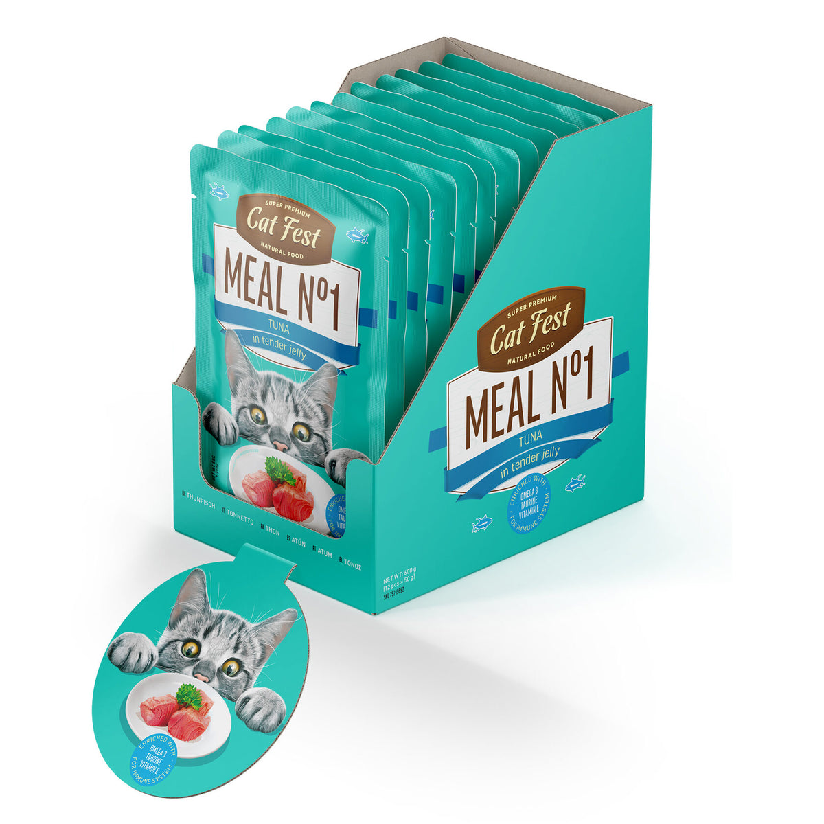Cat Fest | Atún en gelatina suave para gatos (Meal No 1)