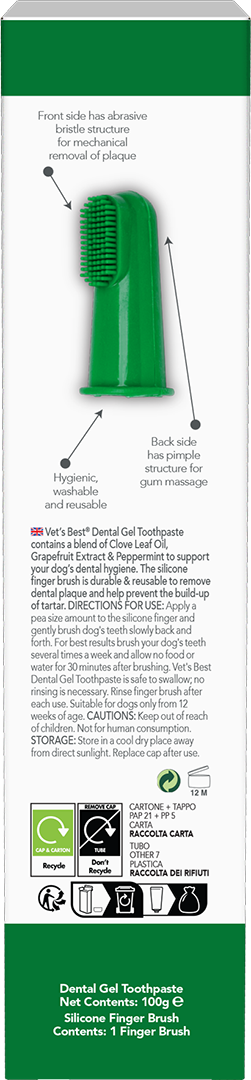 Vet's Best Dental Gel — reverso