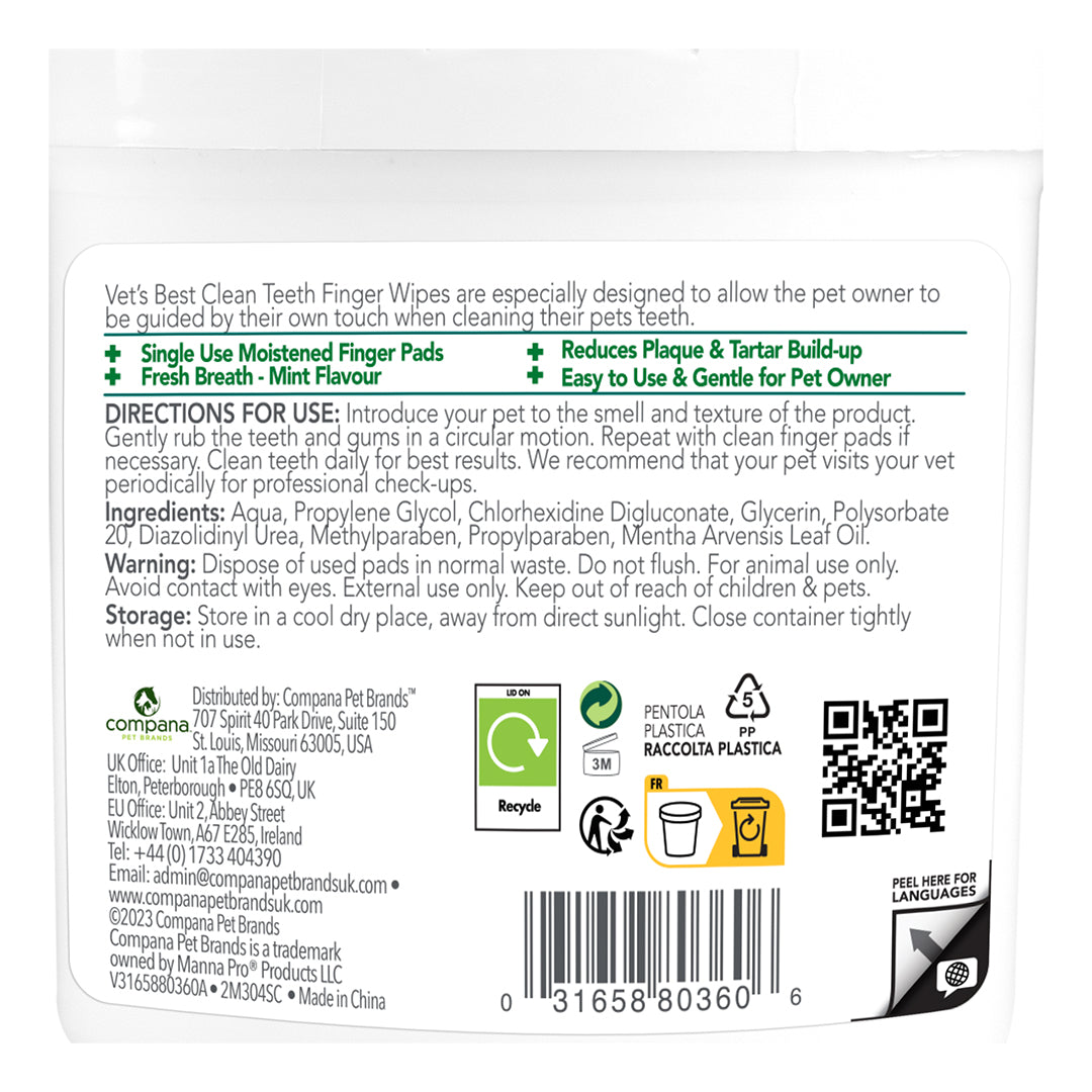 Vet's Best Clean Teeth Finger Pads — reverso