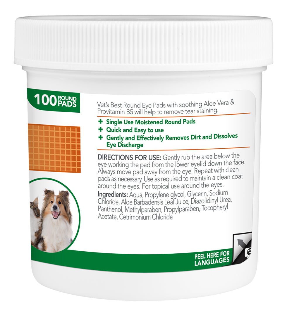 Vet's Best Clean Eye Round Pads — lateral