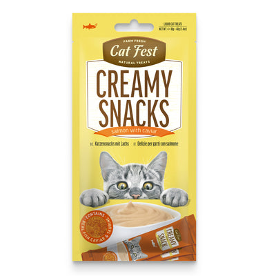Cat Fest | Snack cremoso de salmón con caviar para gatos