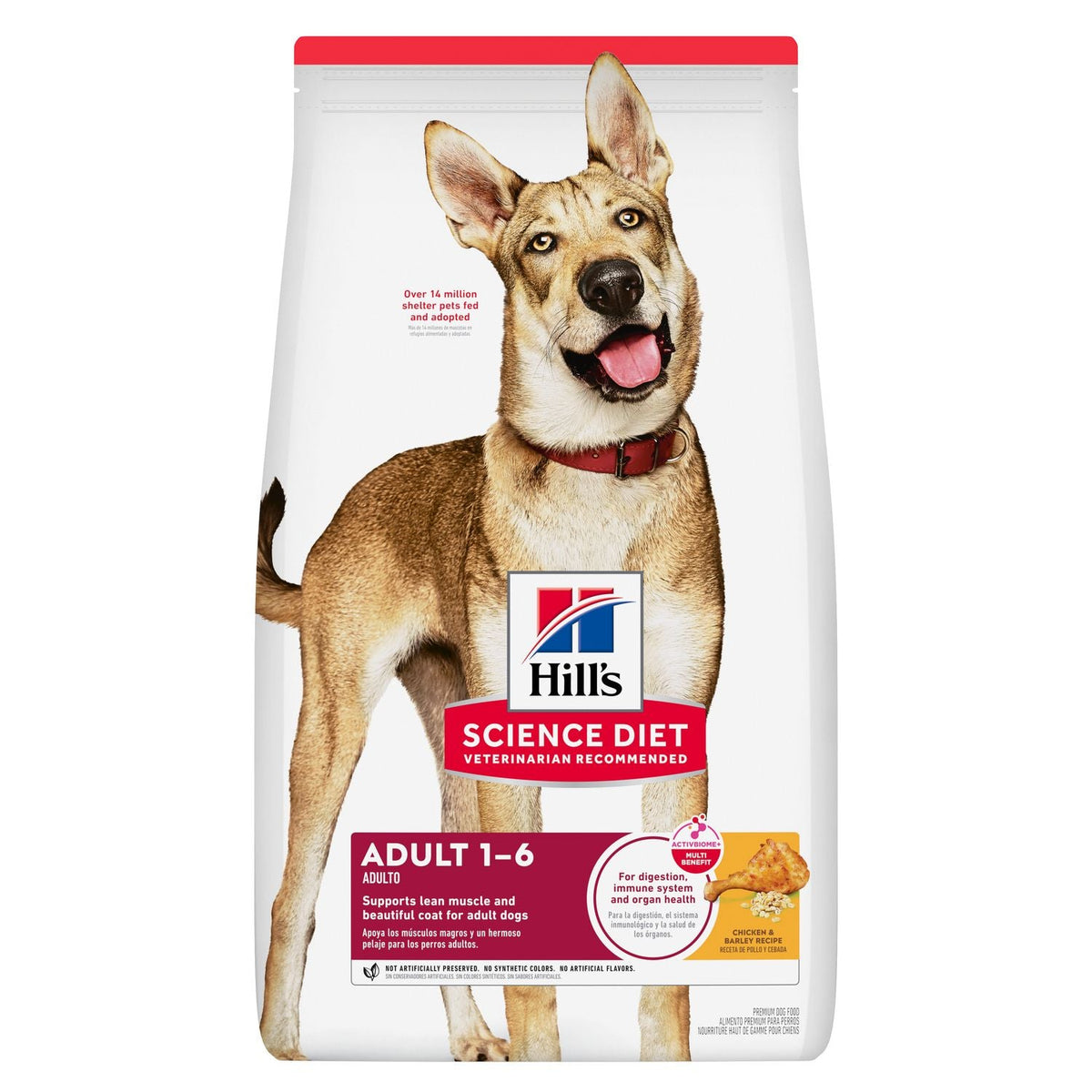 Hill's Science Diet | Alimento seco para perros adultos Adult. Receta de pollo y cebada.