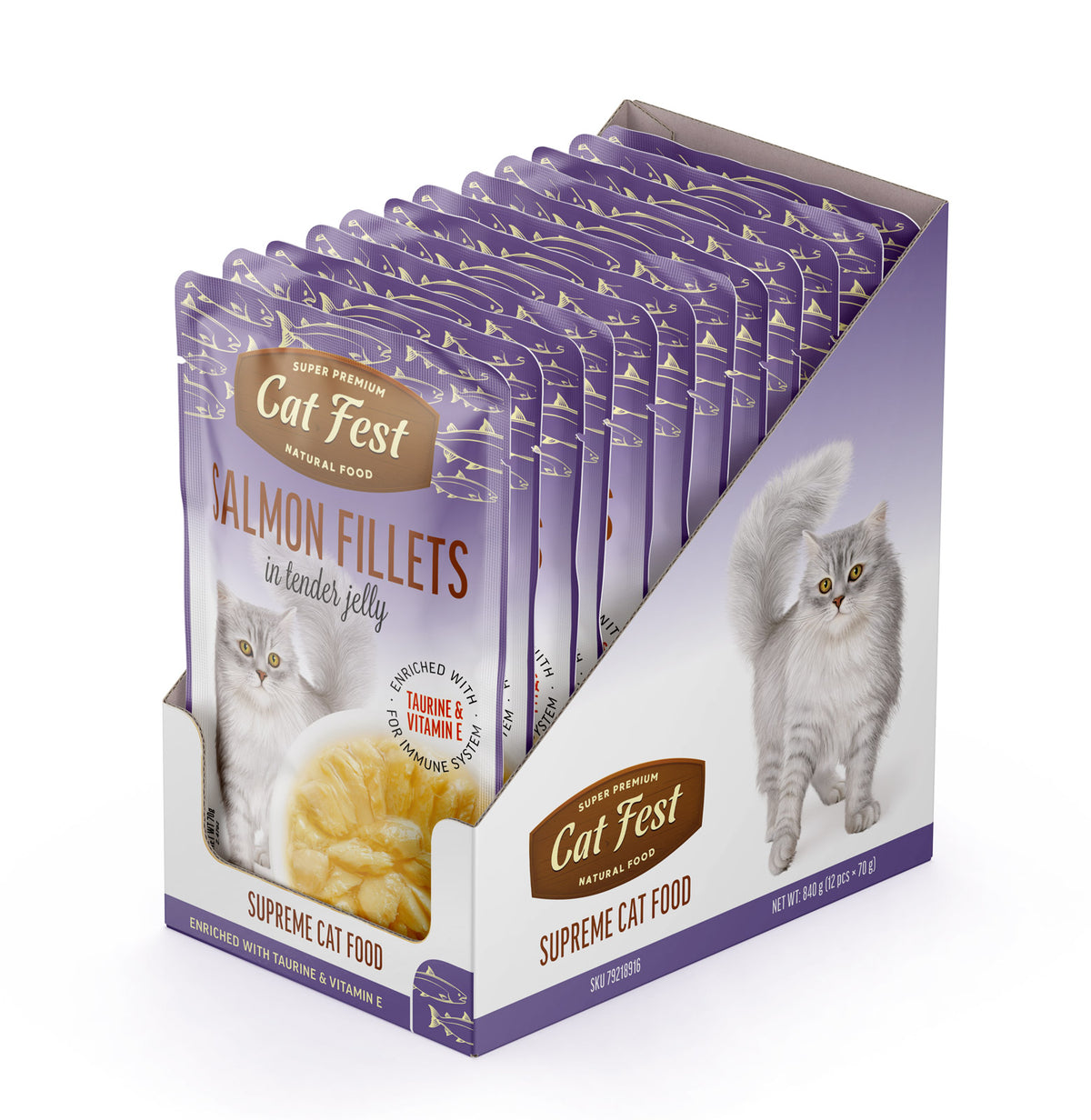 Cat Fest | Filetes de salmón en gelatina suave para gatos