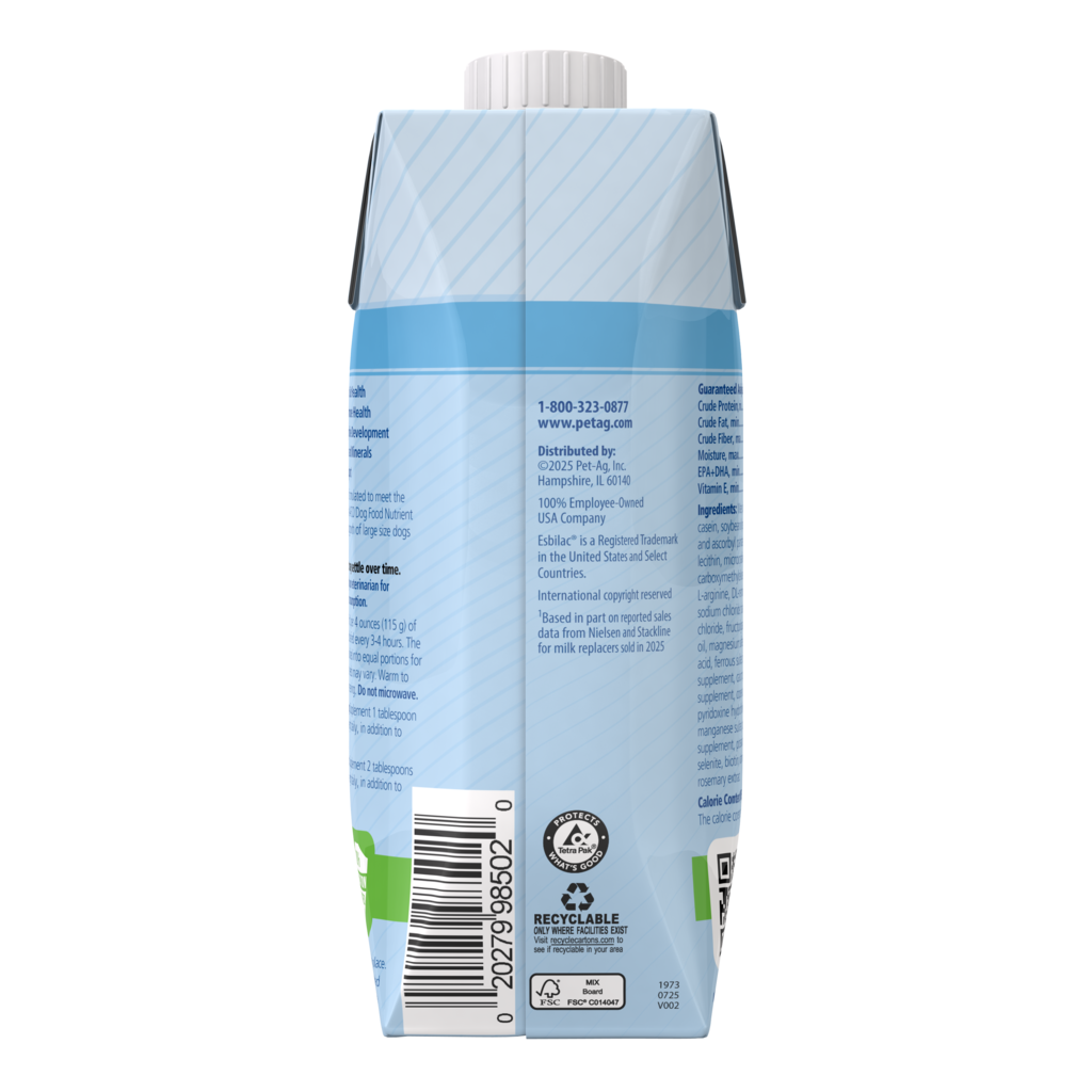Esbilac | Leche de cabra de reemplazo líquida para cachorros 473 ml - etiqueta oficial