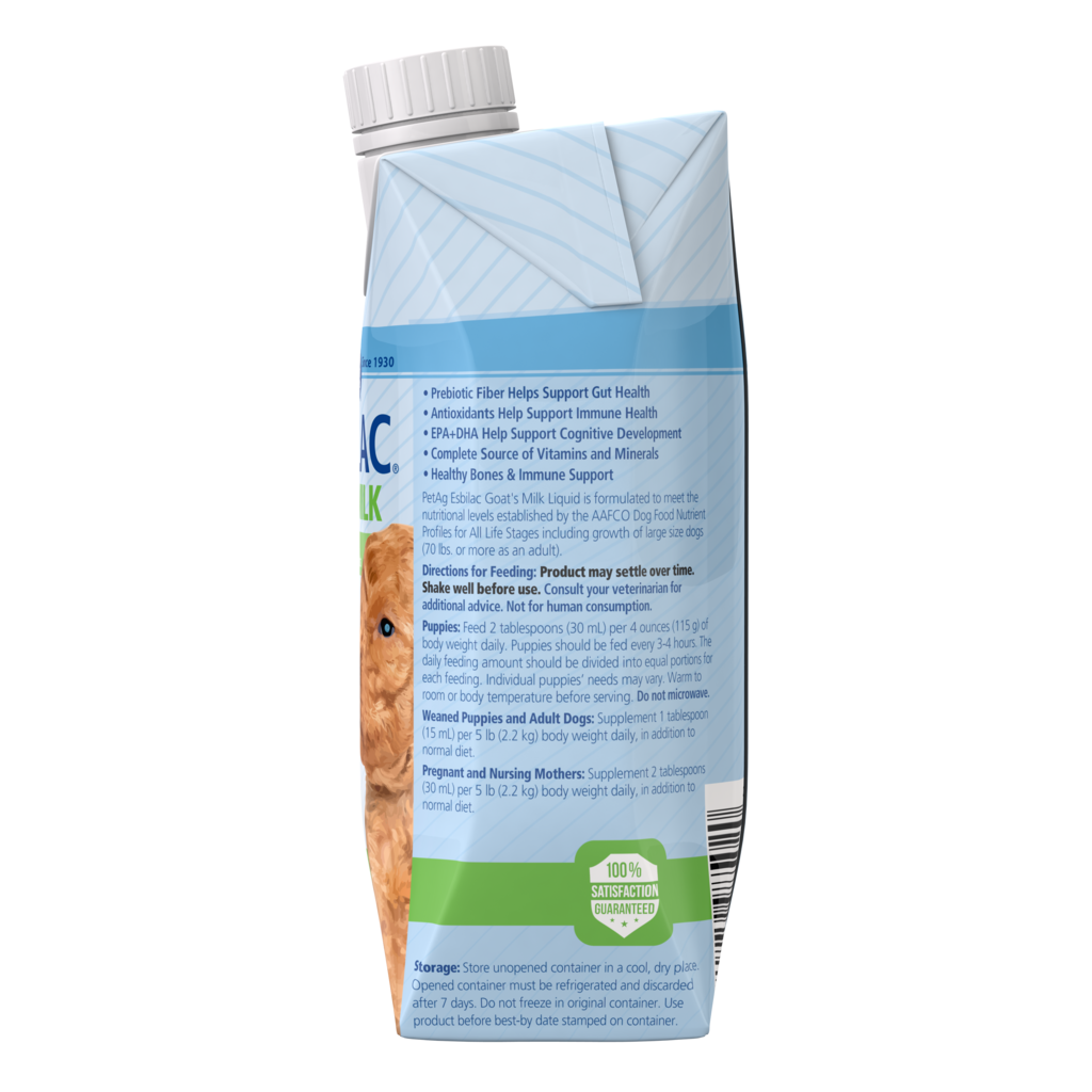 PetAg Goat's Milk Esbilac Liquid — lateral derecho