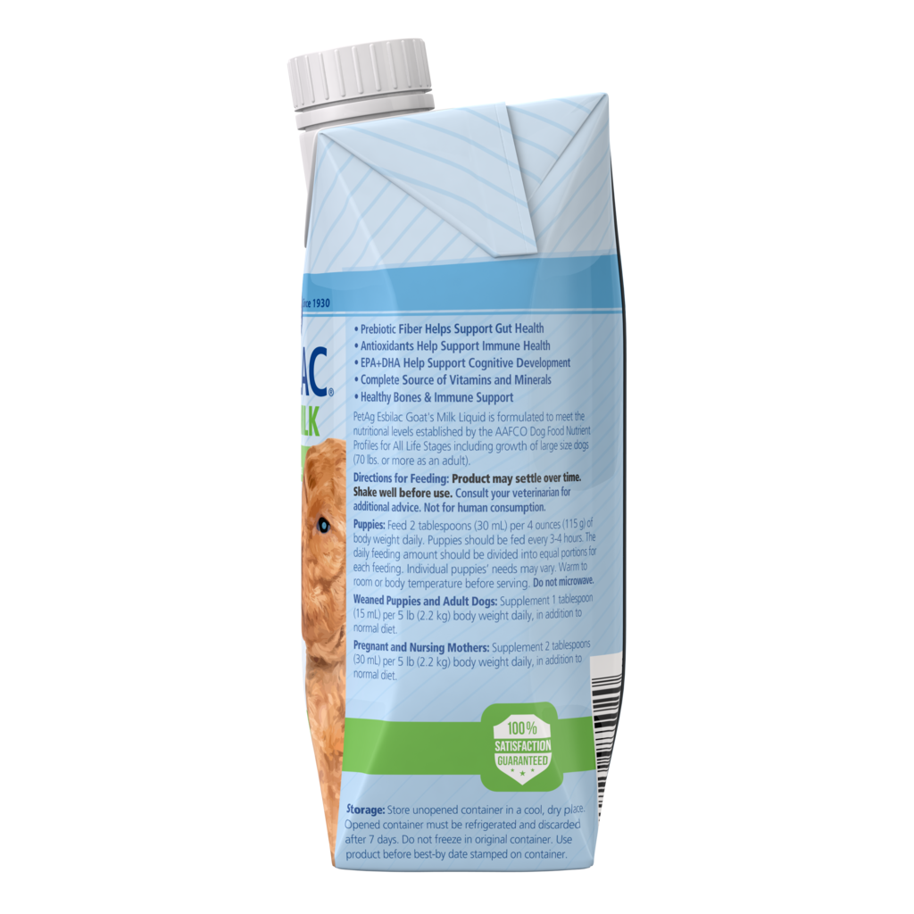 Esbilac | Leche de cabra de reemplazo líquida para cachorros 473 ml - etiqueta oficial
