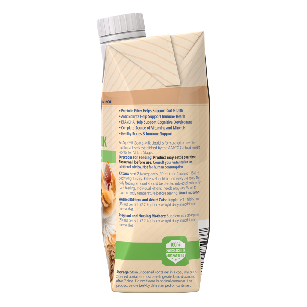 PetAg Goat's Milk KMR Liquid — lateral derecho