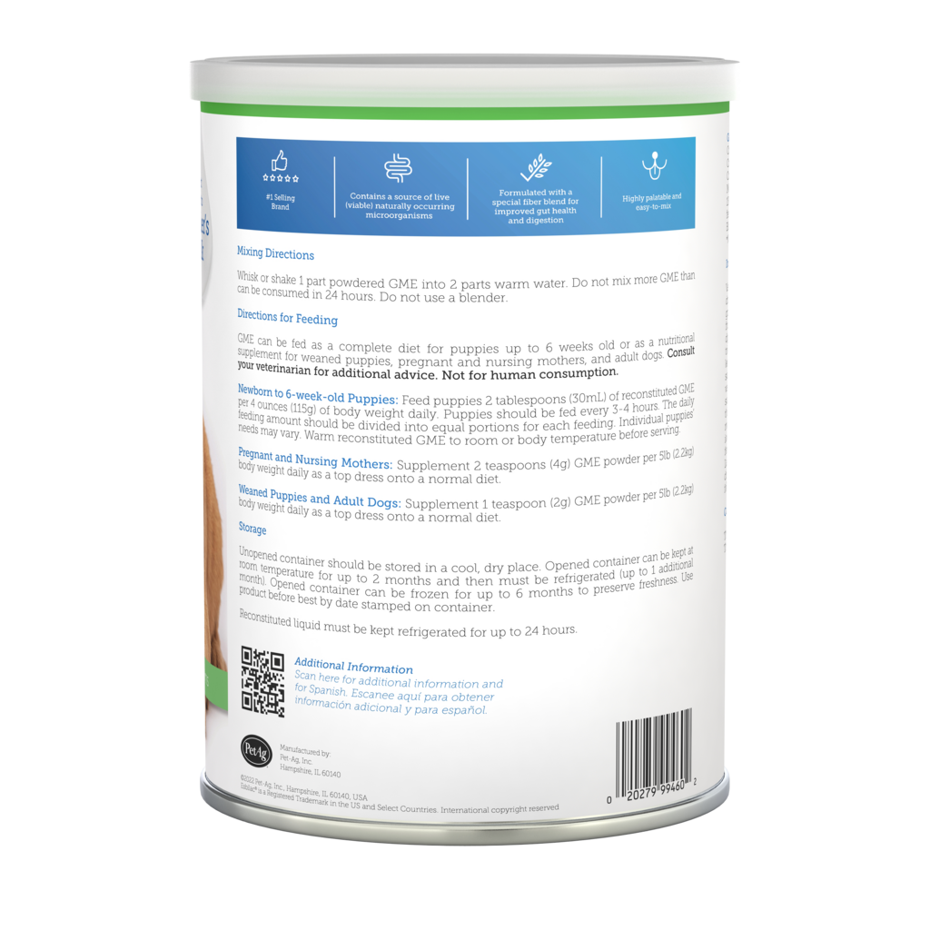 PetAg Goat's Milk Esbilac Powder — lateral derecho