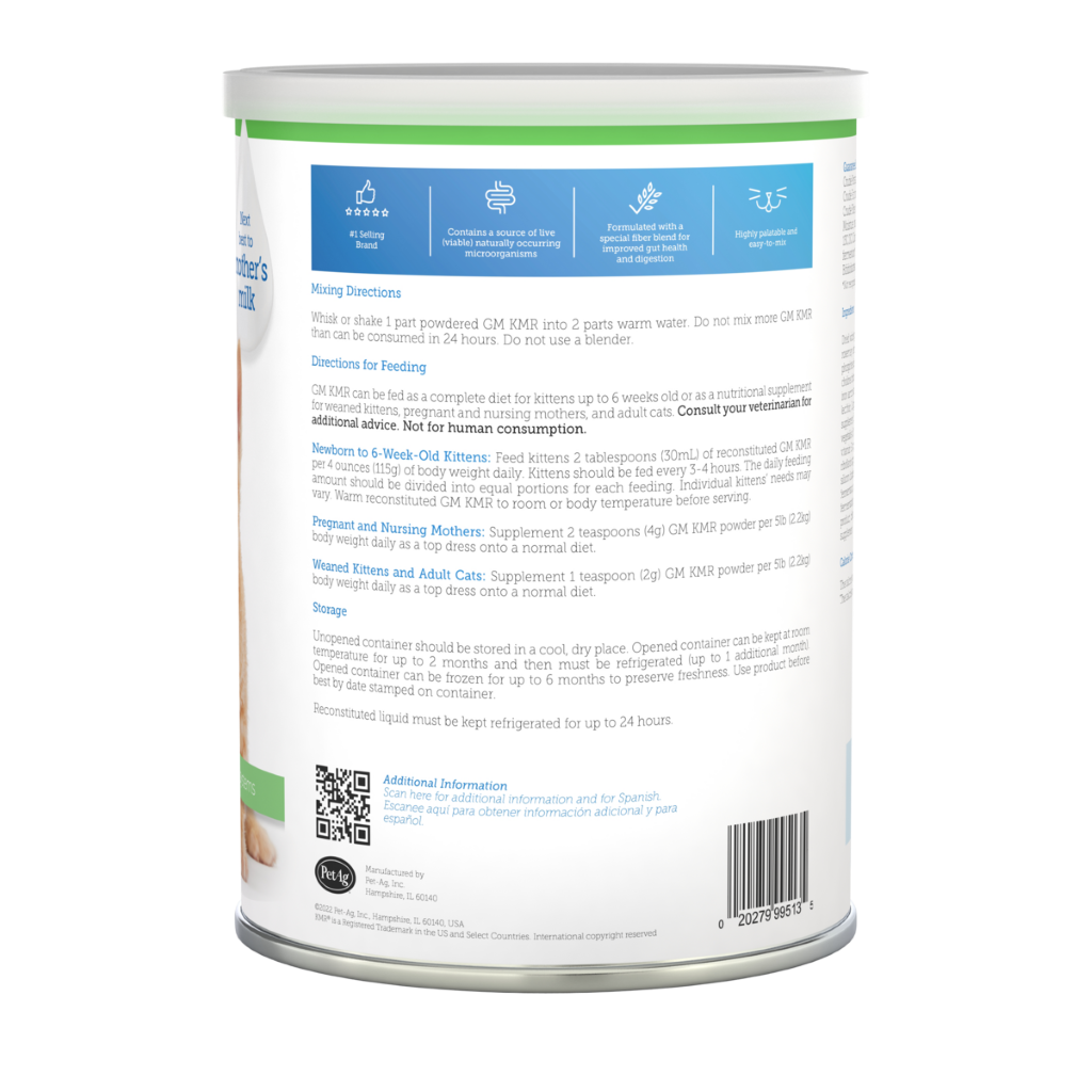 PetAg Goat's Milk KMR Powder — lateral derecho