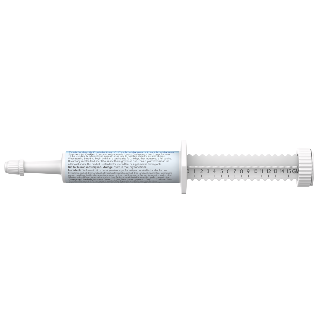 PetAg Bene-Bac Gel — jeringa lateral