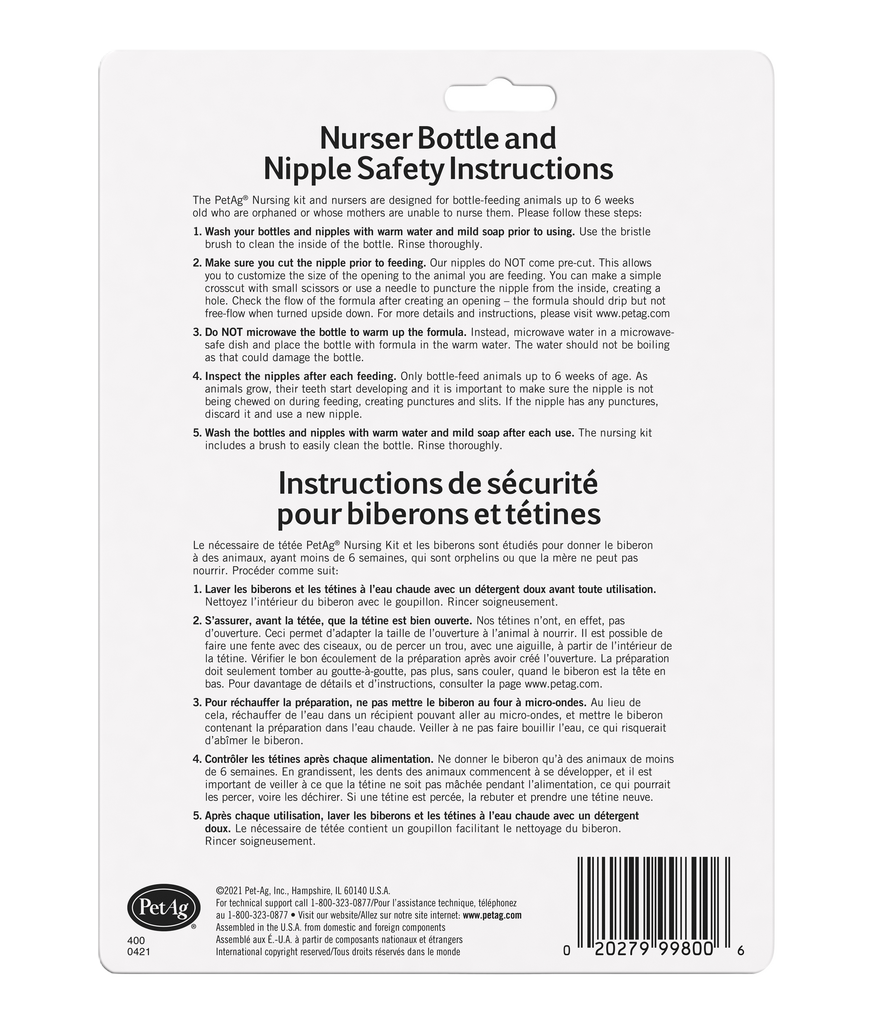 PetAg Nurser Kit 2 oz — reverso