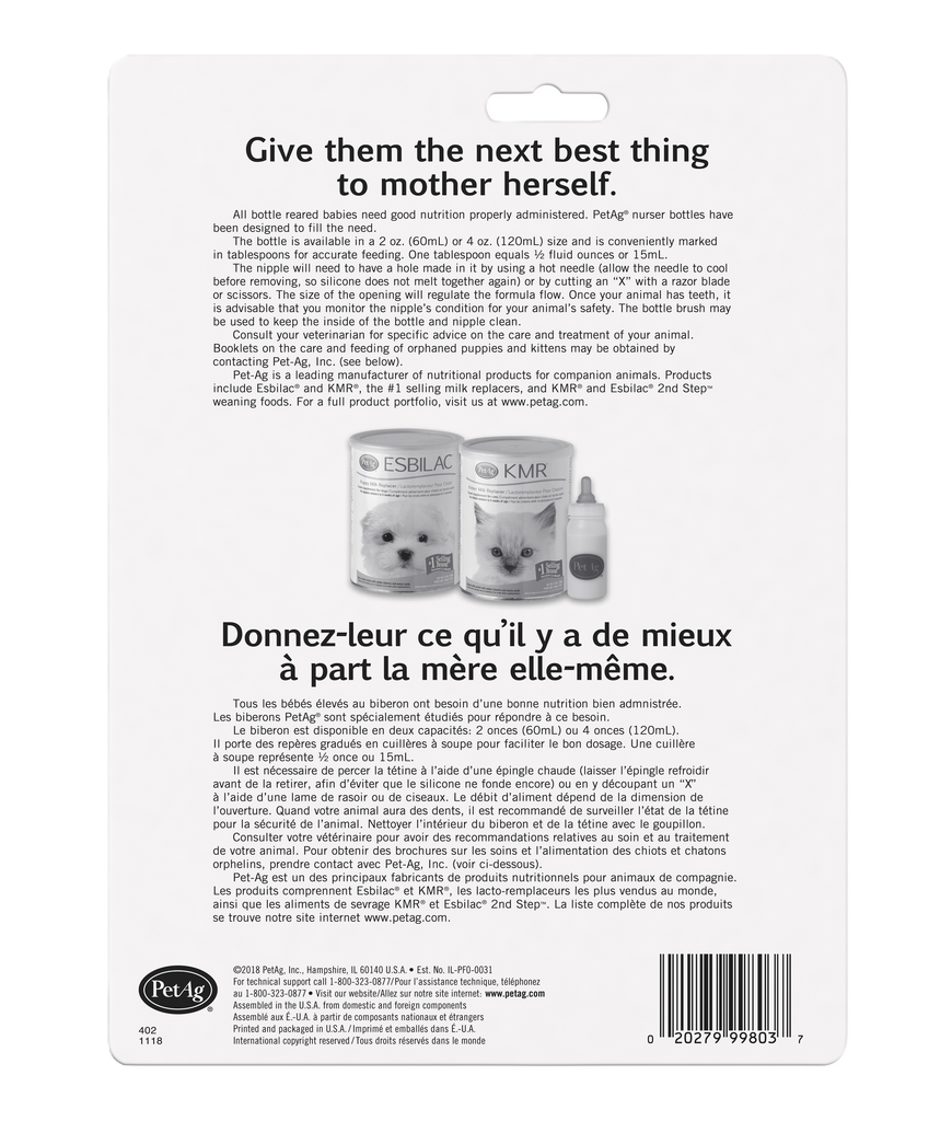 PetAg Nurser Kit 4 oz — reverso