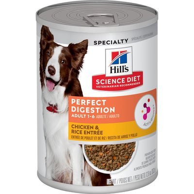 Hill's Science Diet | Alimento húmedo para perros adultos Adult Perfect Digestion (Pack de 6 latas de 362 g)