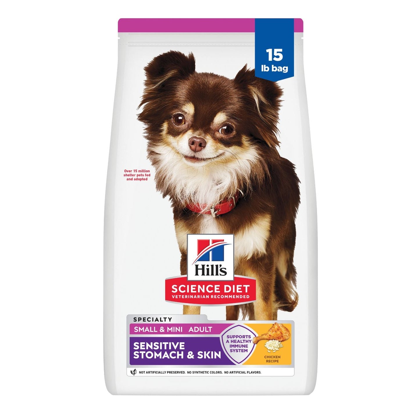 Hill's Science Diet | Alimento seco para perros adultos de razas pequeñas y miniatura Adult Sensitive Stomach & Skin Small & Mini. Receta de pollo y cebada.