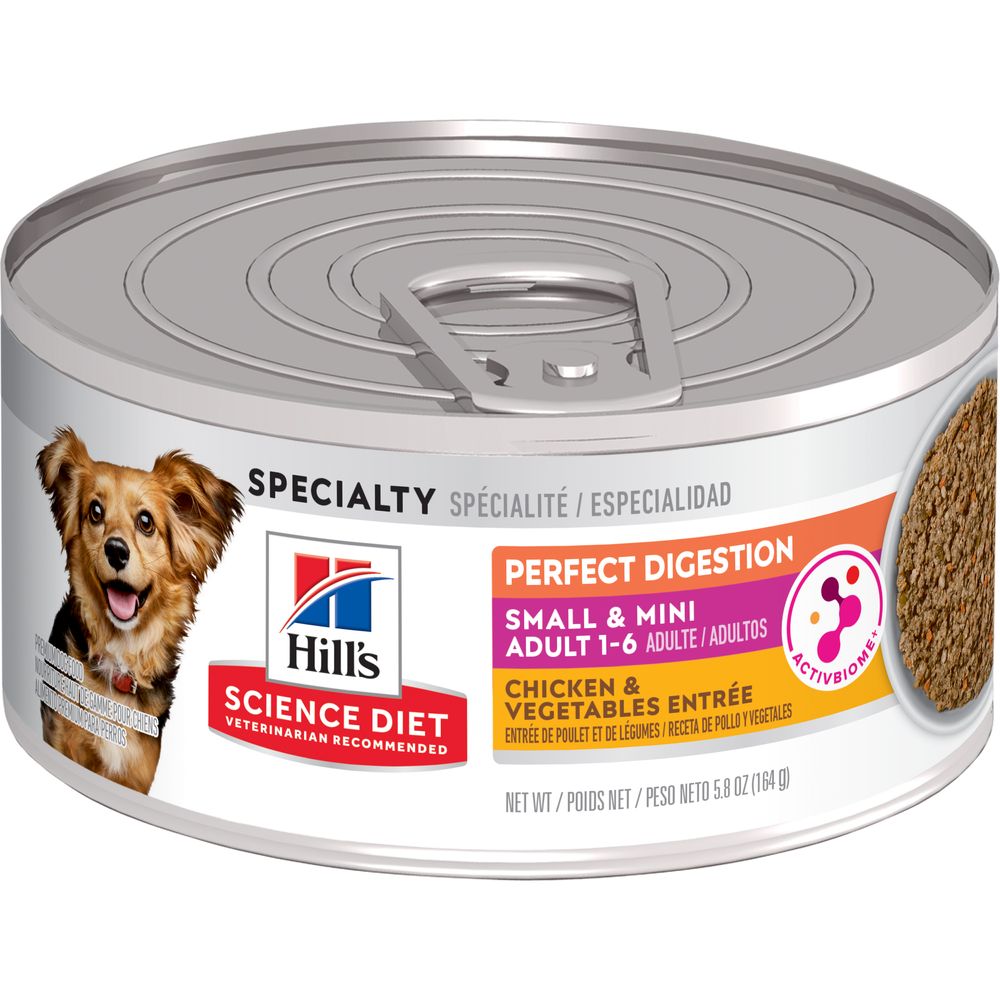 Hill's Science Diet | Alimento húmedo para perros adultos Adult Perfect Digestion (Pack de 6 latas de 362 g)