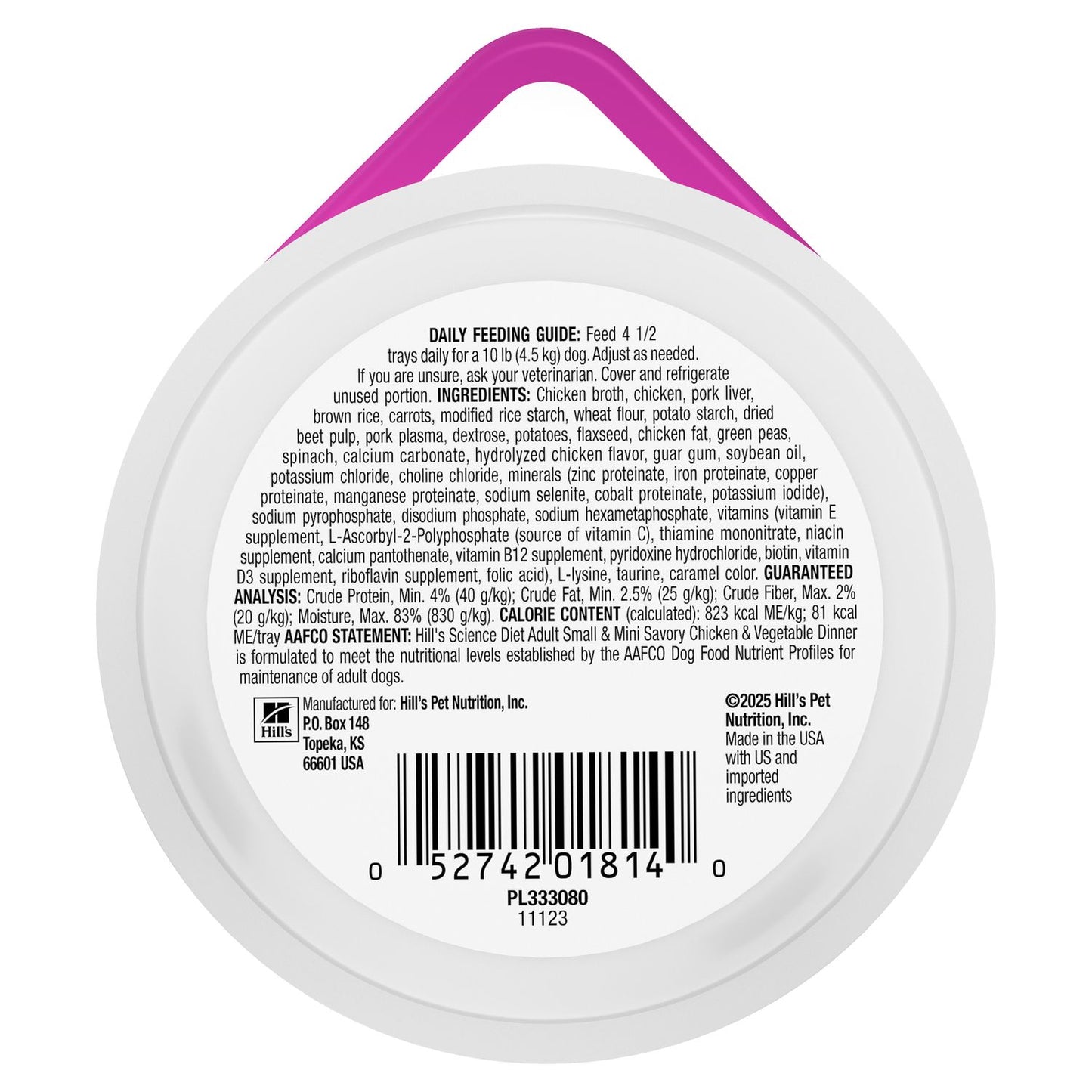 Hill's Science Diet | Alimento húmedo para perros adultos de razas pequeñas y miniatura Adult Small & Mini. Estofado de pollo y vegetales (Pack de 6 latas de 99 g)
