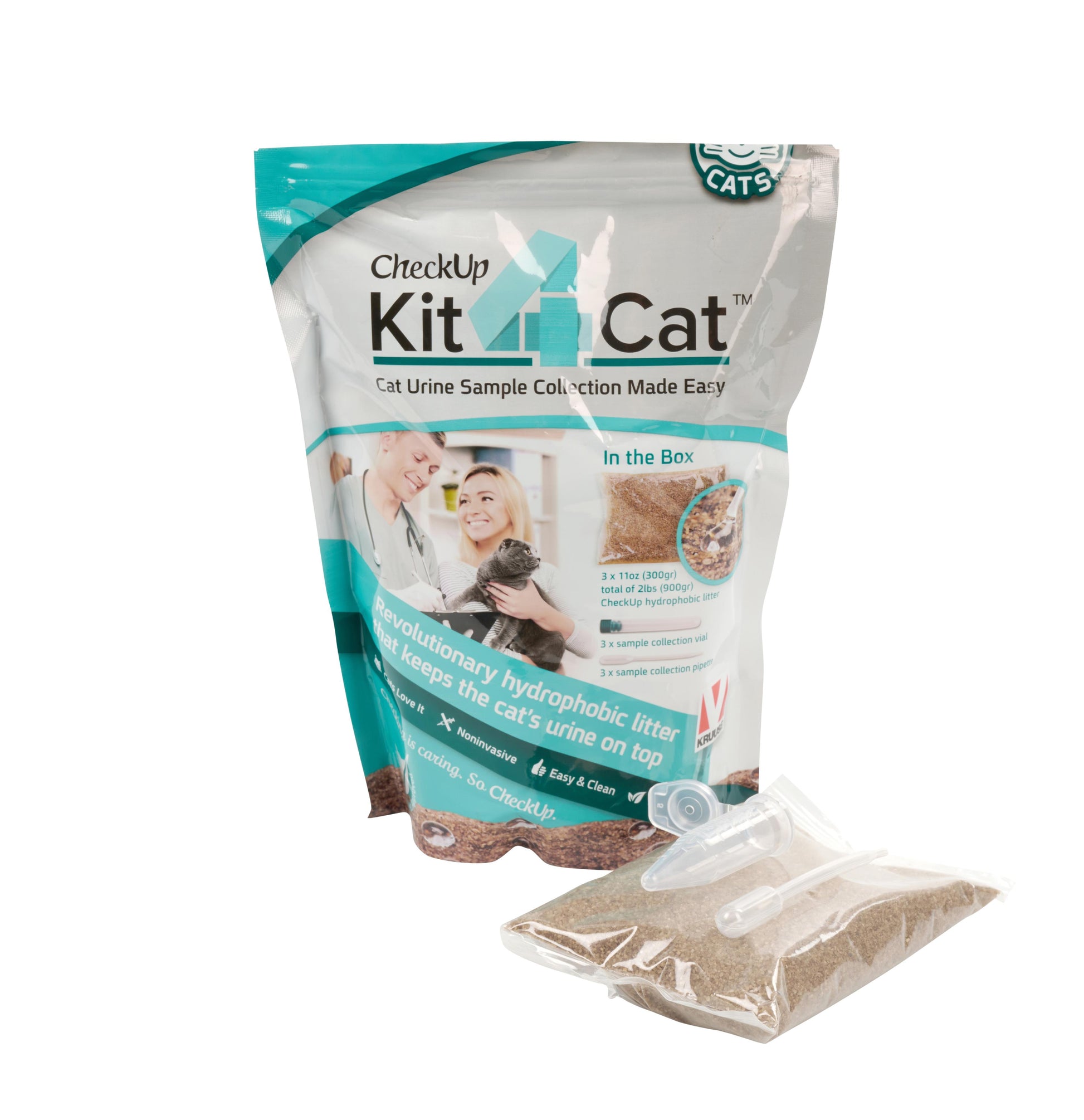 KRUUSE | Kit 4 cat: arena para gatos recolección de orina - secondary detail or packaging