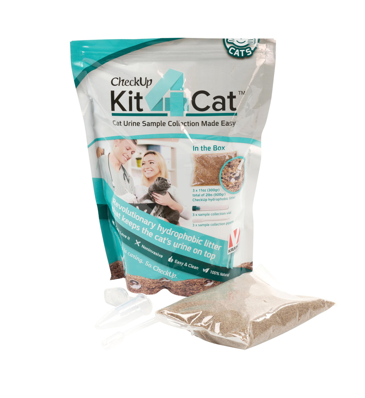 KRUUSE | Kit 4 cat: arena para gatos recolección de orina - secondary packshot or packaging