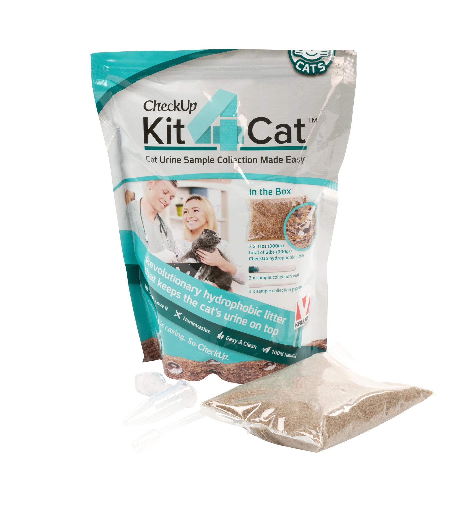 KRUUSE | Kit 4 cat: arena para gatos recolección de orina - secondary packshot or packaging