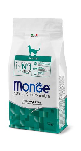 Monge | Alimento seco para gatos adultos Hairball Control