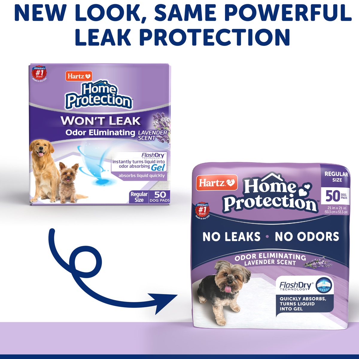 Hartz Training Pads Odor Eliminating — 50 unid. (lavanda)