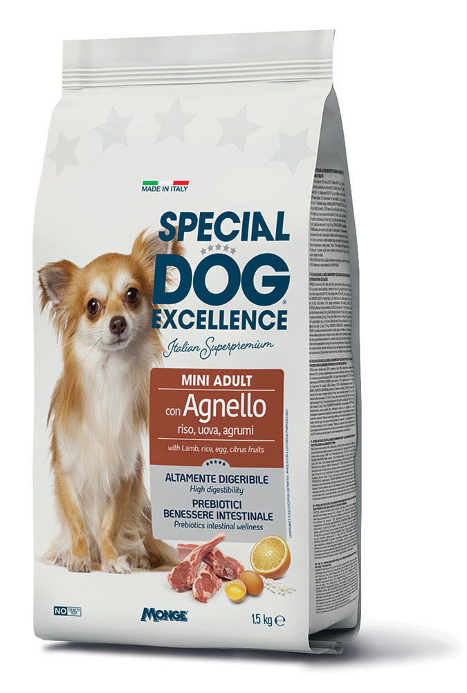 Monge | Alimento seco para perros adultos Mini. Cordero, arroz y papa