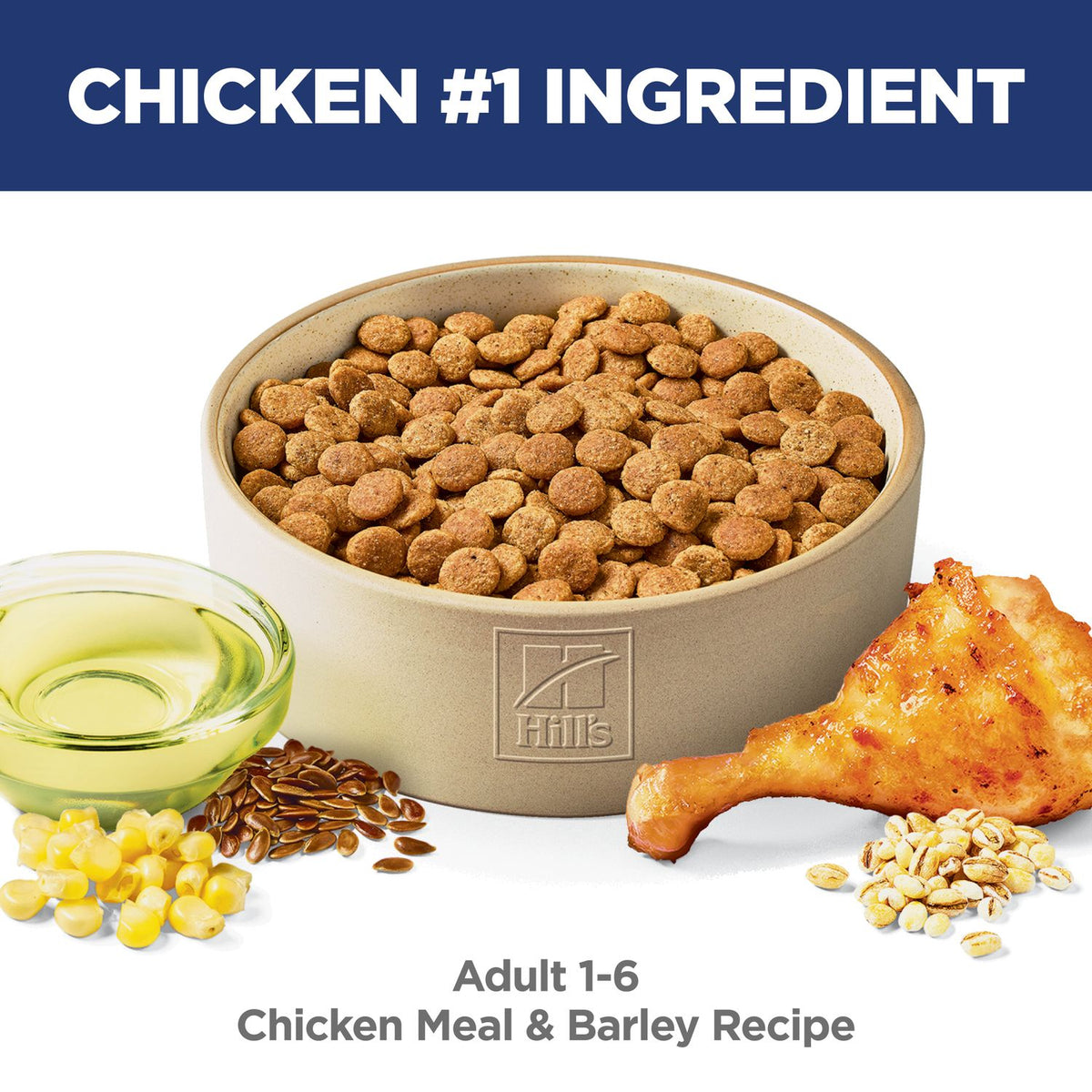 Hill's Science Diet | Alimento seco para perros adultos Adult. Receta de pollo y cebada.