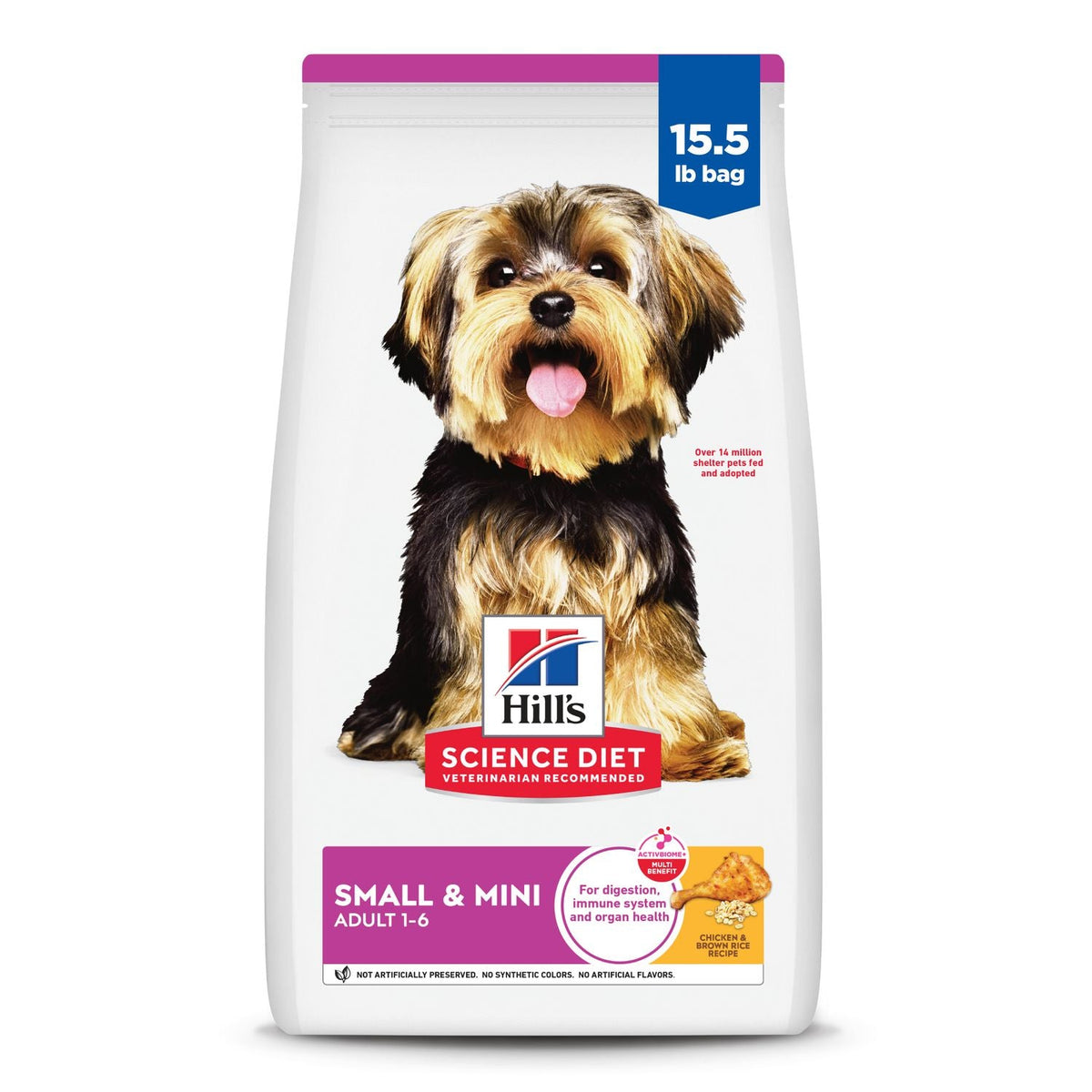 Hill's Science Diet | Alimento seco para perros adultos Adult Small & Mini. Receta de pollo y arroz.