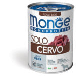 Monge | Alimento húmedo para perros adultos Monoprotein. Ciervo