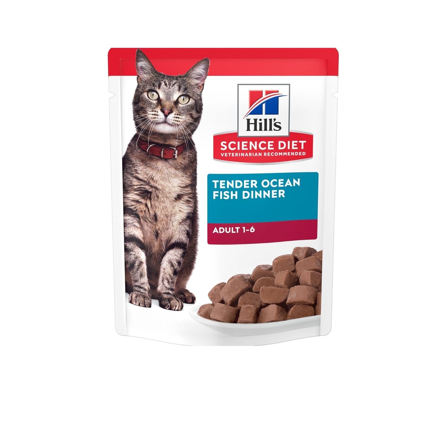 Hill's Science Diet | Alimento húmedo para gatos adultos Adult Tender Ocean Fish Dinner (Pack de 6 sobres de 79.39g)