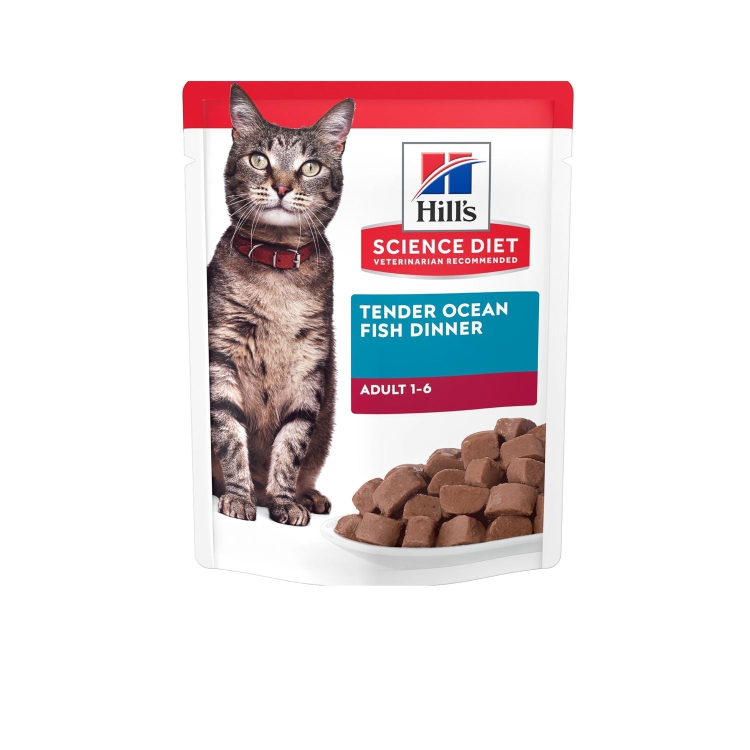 Hill's Science Diet | Alimento húmedo para gatos adultos Adult Tender Ocean Fish Dinner (Pack de 6 sobres de 79.39g)