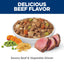 Hill's Science Diet | Alimento húmedo para perros adultos de razas pequeñas y miniatura Adult Small & Mini. Estofado de carne de res y vegetales (Pack de 6 latas de 99 g)